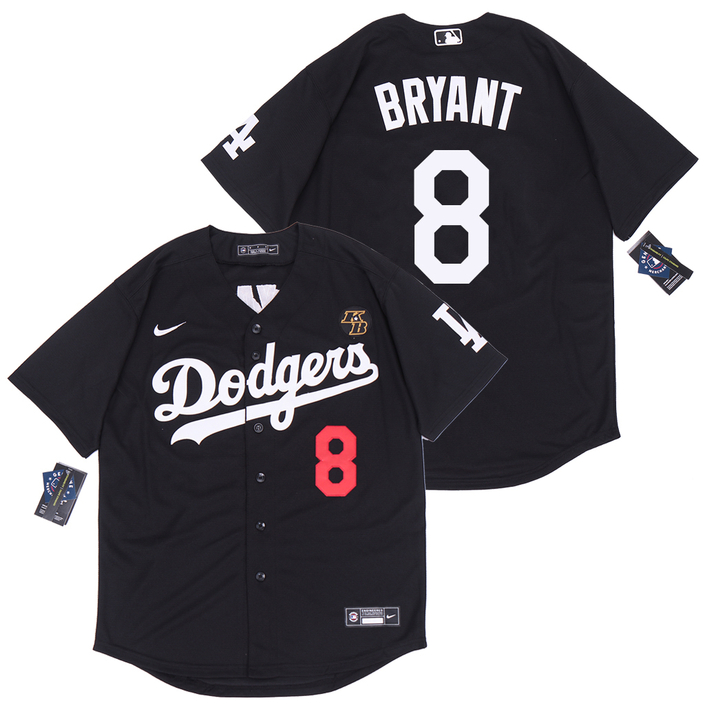 2020 Men Los Angeles Dodgers 8 Bryant black Nike Game MLB Jerseys